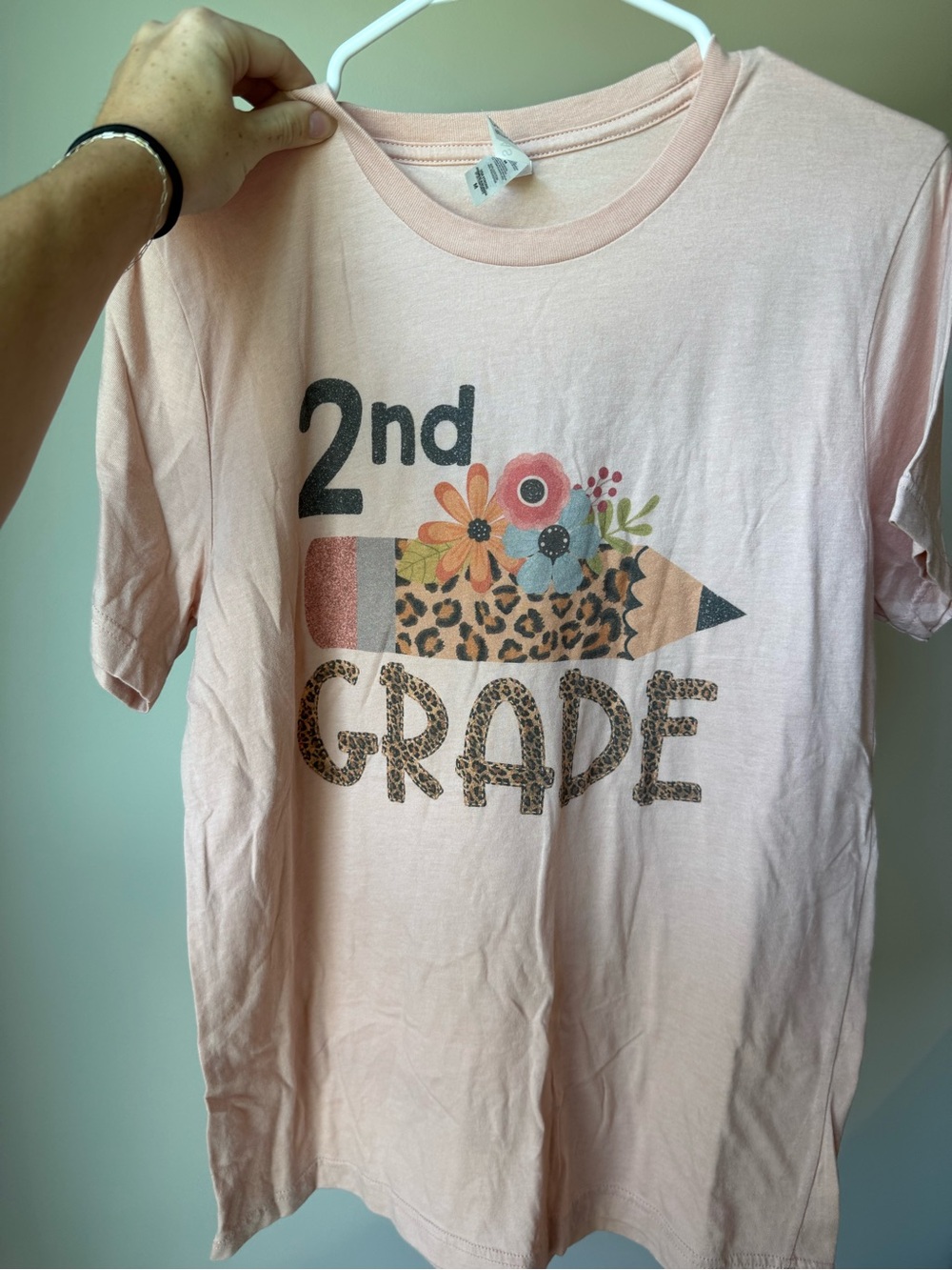Bella Canvas Pink 2nd Grade Pencil Graphic Tee